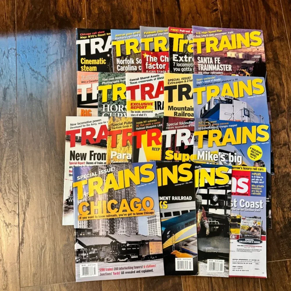 Lot Of 19 Trains Magazine 2003-2007 Featuring Railway Stories Locomotives & More